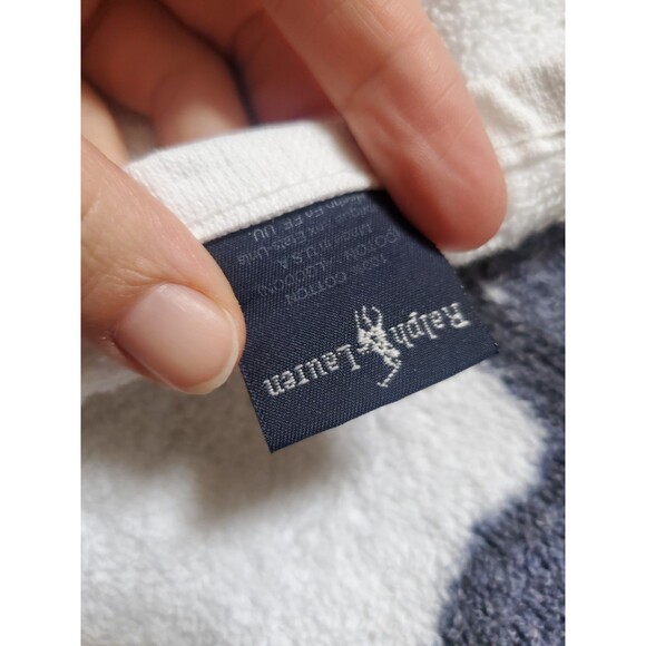 VTG Ralph Lauren Polo Bear Beach Towel 34x64 USA Flag White FLAWS READ - Picture 6 of 9